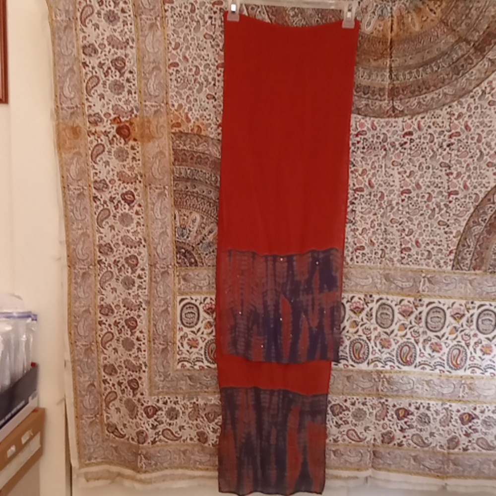 Rust And Purple Tye Dyed Tunic  M - Picture 6 of 9